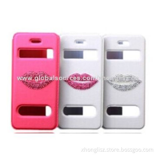 New Arrival Lips Premium PU Leather Case for iPhone Series, Many Colors for Choice
